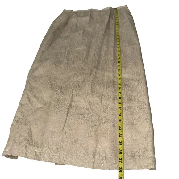 Adrianna Papell 100% Silk Jacket Women's Gold Long Sleeve Vintage Embroidered 16 - Picture 11 of 16